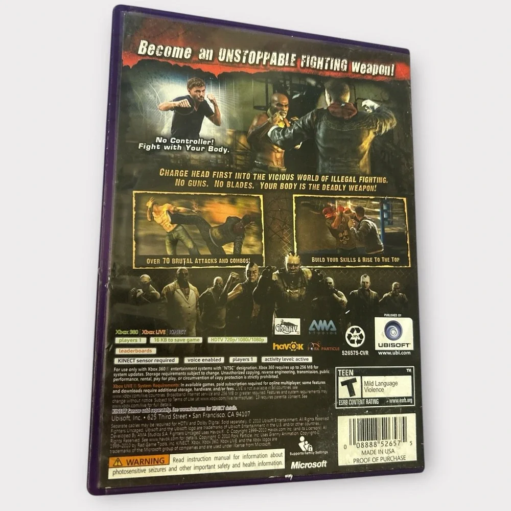 Fighters Uncaged (Microsoft Xbox 360, 2010) CIB